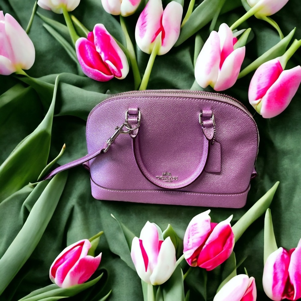 This is a small Coach shoulder bag!